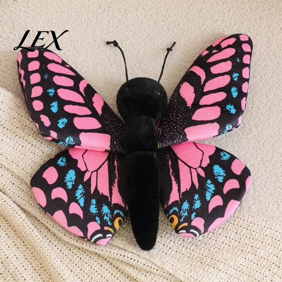 Polyester Fiber Stuffed Doll Realistic 3D Butterfly Plush Toy, Throw Pillow, Soft Vivid Design Insect Animal Decor, Gift for Kids Girls, Home Ornament
