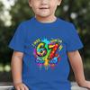 Regalo per il 7° Compleanno T-shirt Grafica Abbigliamento Bambina Bambino 6 7 Meme Morbida Maglietta in Cotone T-shirt Bambini Avevo 6 Anni Ora Ne Ho 7 Maglietta per il Compleanno