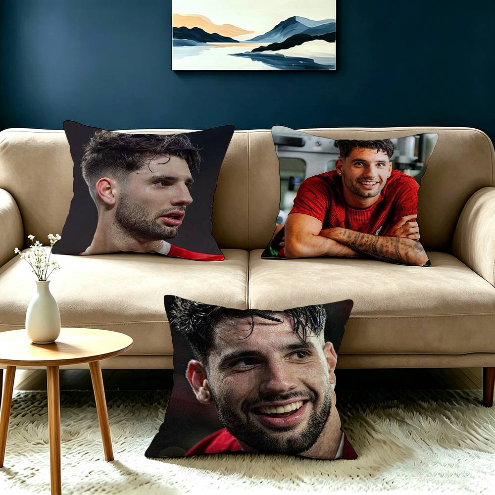 Football Star Dominik Szoboszlai Pillow Case Square DoubleSided Sofa Cushion Cover Bedroom Bedside Pillow