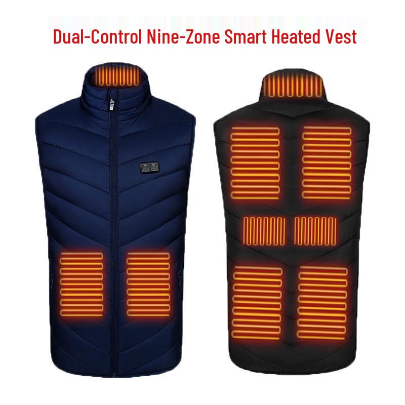 Vyhřívaná vesta se stojáčkem s USB nabíjením pro stálé teplo