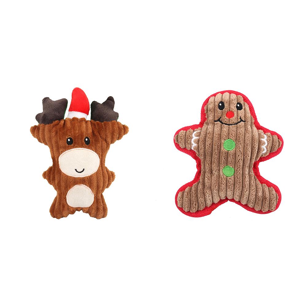 Balacoo Weihnachtsmann Quietschspielzeug Für Hunde – Plüschtiere Für Hundewelpen, Interaktiv, Rot, 20x13x5 Cm