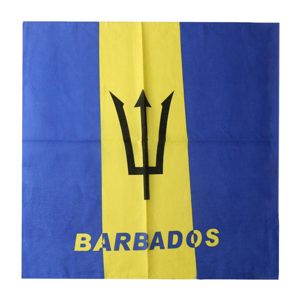 55x55cm Flag Print Bandana Music Festivals Hair Kerchief Multi Purpose Head Wrap Square Turban for Girls Photo Props