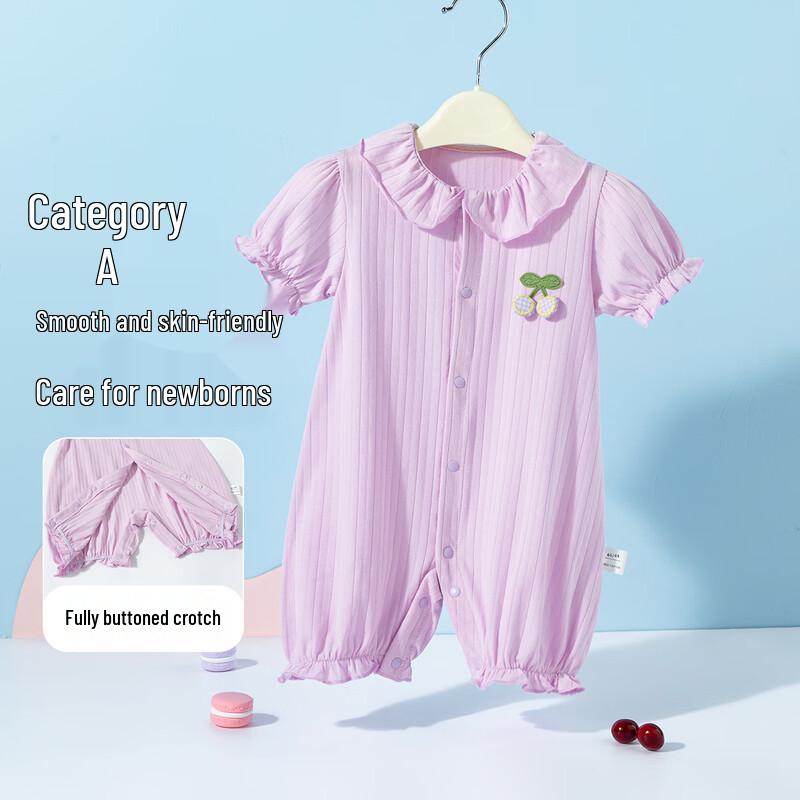 

Beibeiyi Baby Girl s Puff-Sleeve Summer Romper 66/44