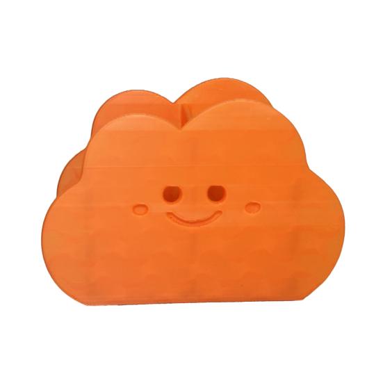 Storage Box Cloud Shape Waterproof Desktop Organizer with Rounded Edges Cute Macaron Colors Holder for Pens Makeup Brushes