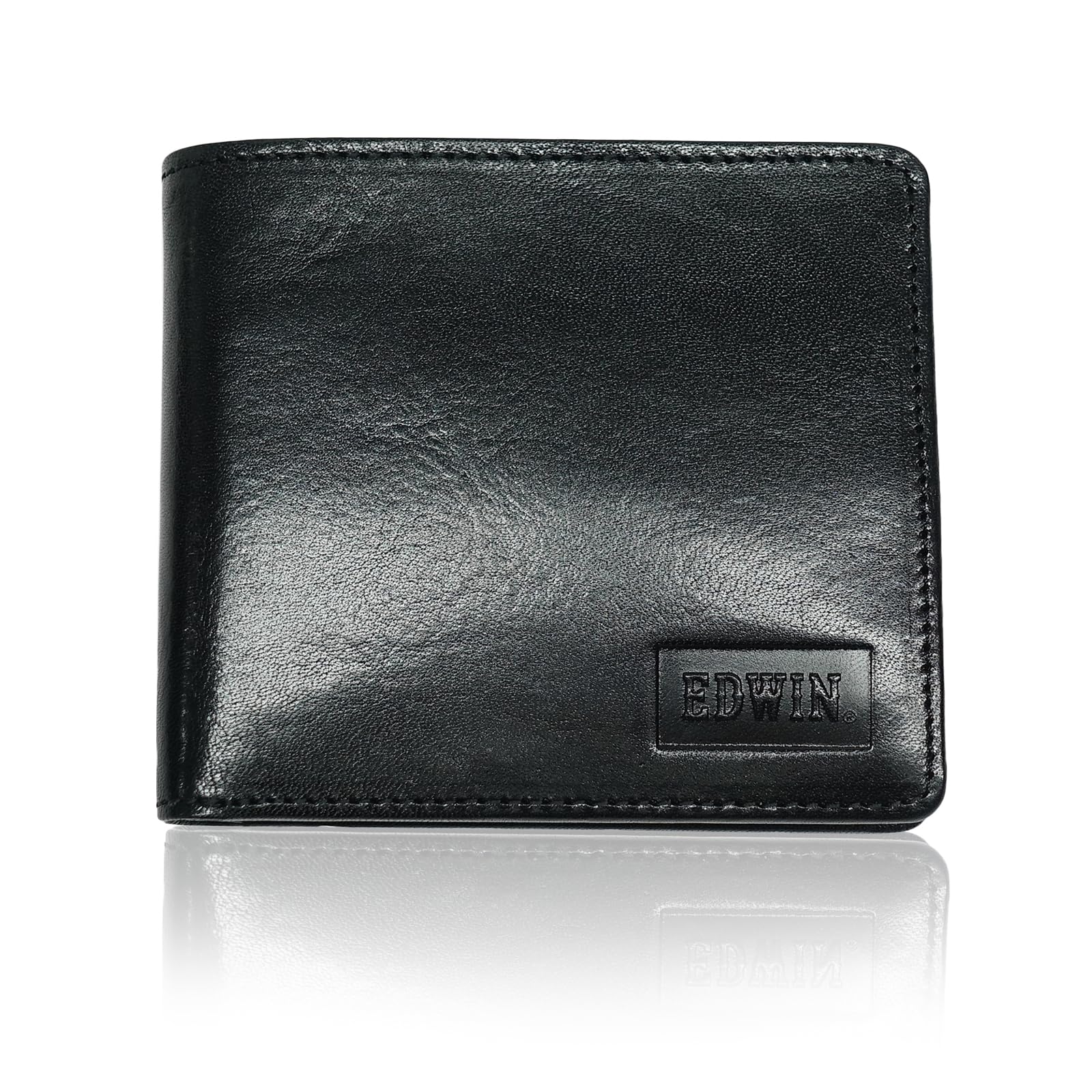 

Bifold Wallet Italian Leather Embossed Bill Storage Coin Storage Card Pocket 22269231 22219021 Black 2 [Edwin] Men s