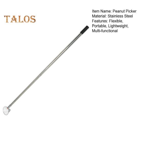 Coletor de Nozes de Aço Inoxidável Apanhador de Amendoins 107cm/42,13polegadas Pegador de Ovos Flexível Ferramenta Multifuncional para Fazenda Jardim para Colheita de Batatas Coleta de Cascas