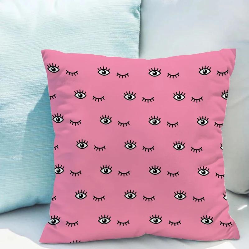 Pillowcases X Cushions Eyelash Cushion Cover for Pillow Covers Decorative Couch Pillows Double-sided Printing Short Plush