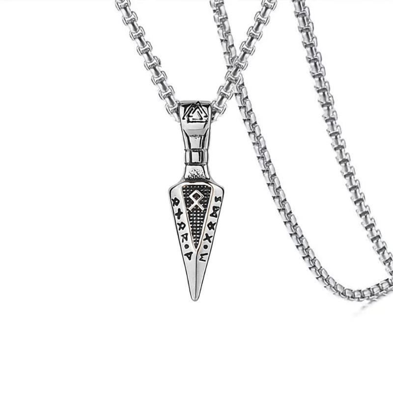 Retro Punk Titanium Steel Polished Blackened Eagle Pendant Necklace Men Personality Trendy Jewelry Accessory