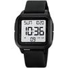 Digital Watch Black White Large Display Multi-Function Sports Watch for Men and Women