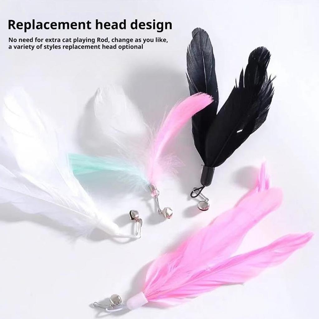 New Feather Long Pole And Steel Wire Cat Toy With Suction Cup, Designed To Boredom And Enhance The Comfort Of Cats