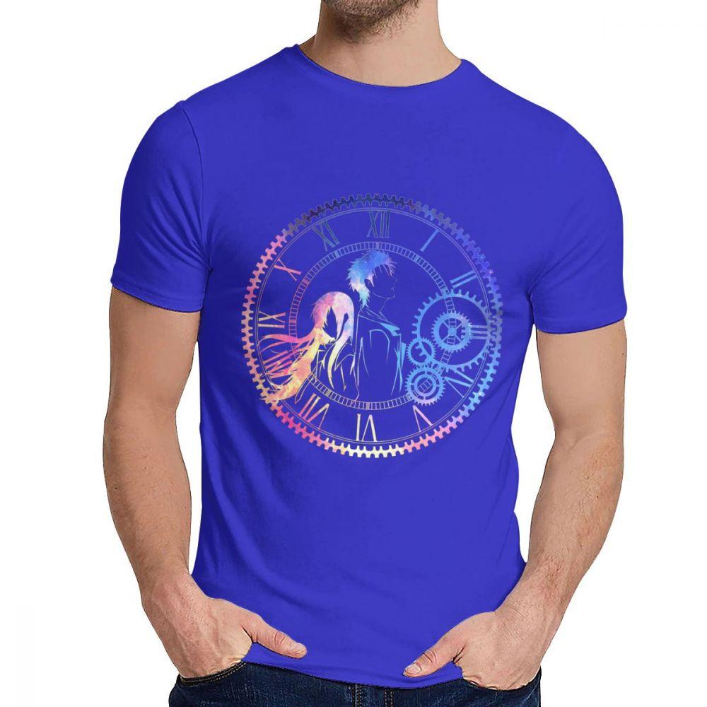 Steins Gate Loving Colors T Shirt Round Neck Popular Man Free Shipping Big Size Tshirt