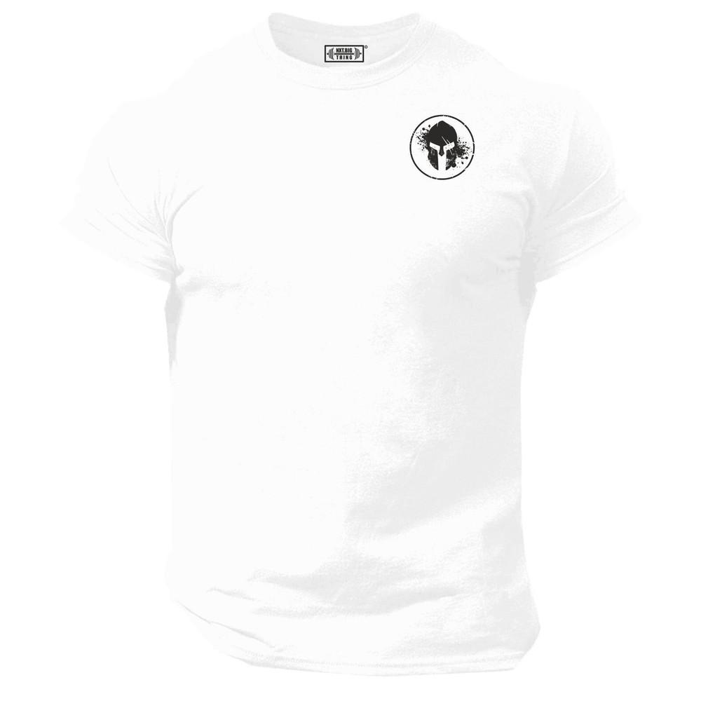Blood Spartan T Shirt Pocket Gym Clothing Bodybuilding Training Workout Mma Top