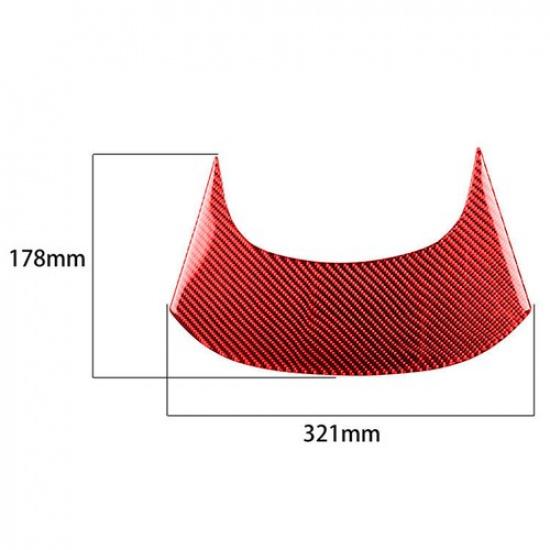 Red Carbon Fiber Rear Center Panel Cover Trim Sticker For Corvette C7 2014-