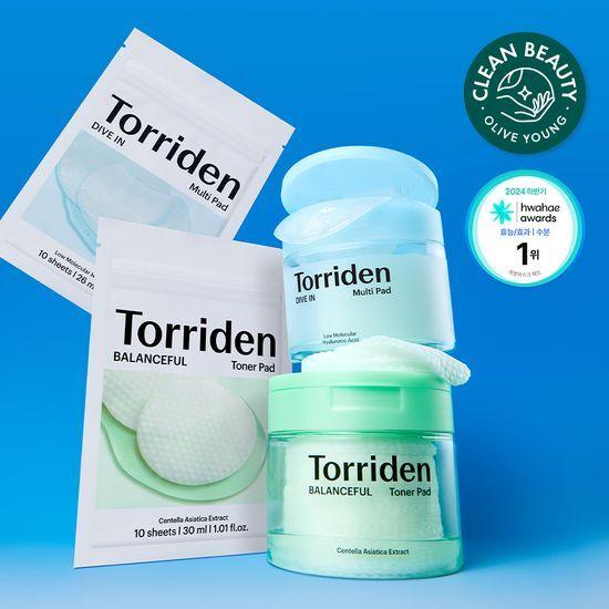 Toriden Dive-in/Balanced Pad Giveaway: Choose 1 of 2 (+10 sheets) (Hydration/Soothing)