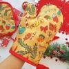 Christmas Kitchen Cooking Microwave Gloves Baking BBQ Potholders Oven Mitts