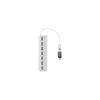 Adaptateur Et Convertisseur Tnb HUB USB 7 PORTS USB-A 2.0 ALUMINIUM