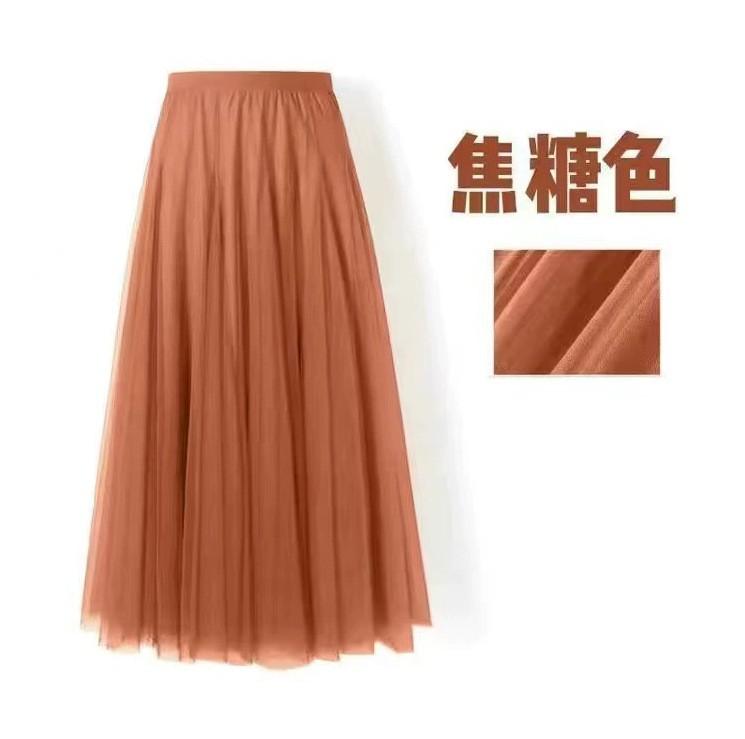 Dámská pevná skládaná elegantní midi elastická sukně v pase