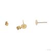100 Pieces Iron Earrings Post 6mm with Earring Back for Making Jewelry Findings
