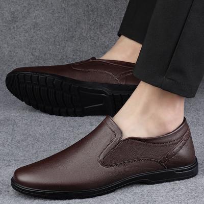 Mode 2024 Nouveaux Mocassins de Marche Haute Qualité Slip-on Ballerines de Bureau Cuir Véritable Chaussures d'Affaires pour Homme Chaussures de Ville pour Homme Mariage Fête