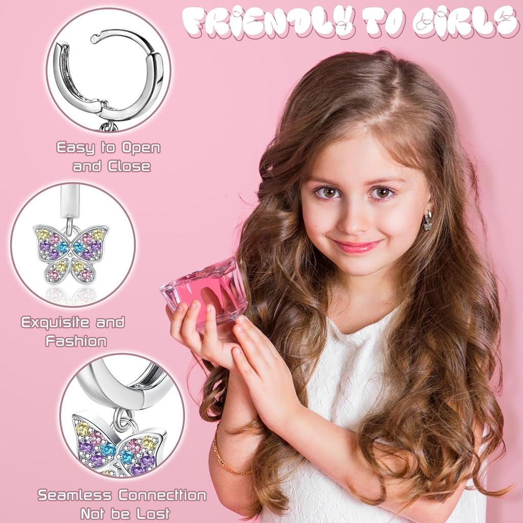 Bobisty 10Pairs Hypoallergenic Earrings Sets for Women Surgical Steel Screw Back Stud Small Hoops Earrings Cute Earrings Jewel
