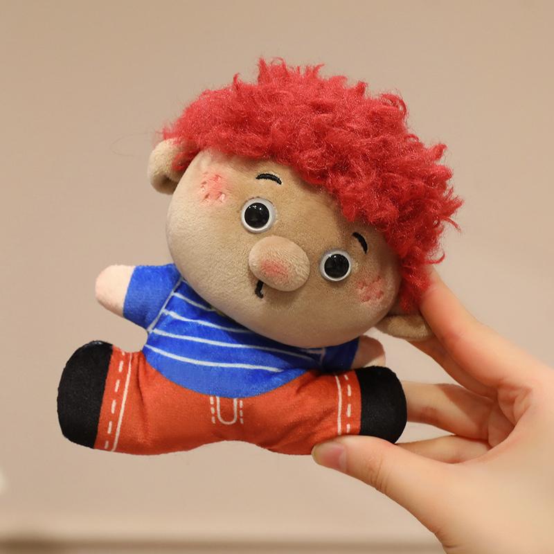 1419Cm Cute Human Figure Plush Pendant Stuffed Colorful Hair Male Female Keychain Decor Plushie For Bag Present
