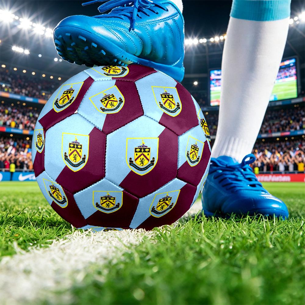 Burnley FootballPrinted Size 5 Soccer Ball, Anti Slip Adult Match Football Souvenir for Football Fans