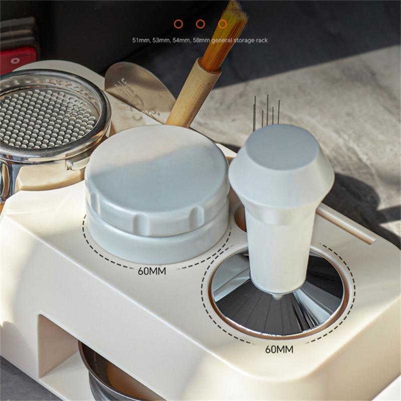 Coffee Tamper Holder Espresso Tamping Station Coffee Tools Rack Coffee Accessory Plastic Material Gift for Coffee Lover