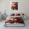Golden Merry Christmas Design Bedding Duvet Cover Set Duvet Cover Pillowcases  (1*Duvet Cover 2*Pillowcases, without duvet insert)