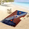 Name Custom New York Mets Print Beach Towel, Large Soft Quick Dry Towel for Beach Camping Swimming