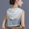 Gauzy Fake Lace Floral Collar With Cap Detachable False Collar Vest Mesh Base Layer Top  Winter