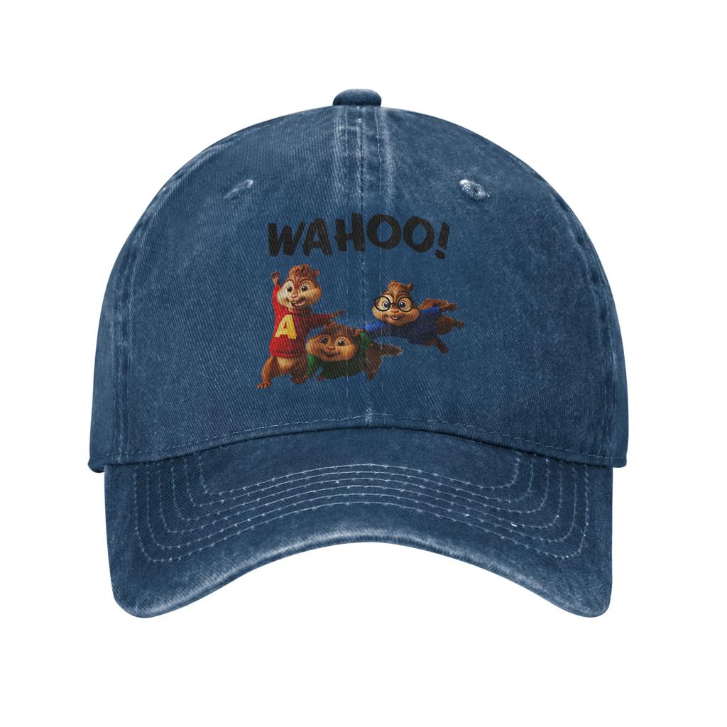Washed Baseball Cap Alvin and The Chipmunks Summer Trucker Hat For FeUnisex Unisex Vintage Outdoor Sport Sun Baseball Caps