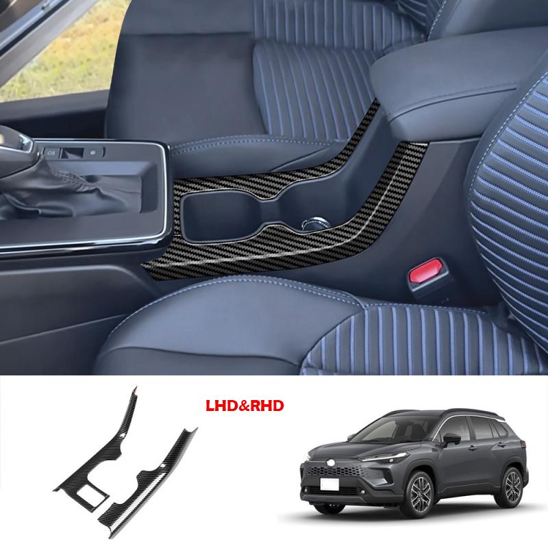 LHD RHD Für Toyota Corolla Cross 2025 2026 AT Mittelkonsole Schaltgetriebe Schalthebel Panel Vordere Aufbewahrungsbox Becherhalter Abdeckung Zierleiste