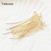 0.7*40mm 14K Gold Plated Brass Ball Head Pin/Flat Head Pins/Eye Head Pins For Jewelry Making Beading Pins Findings Supplies