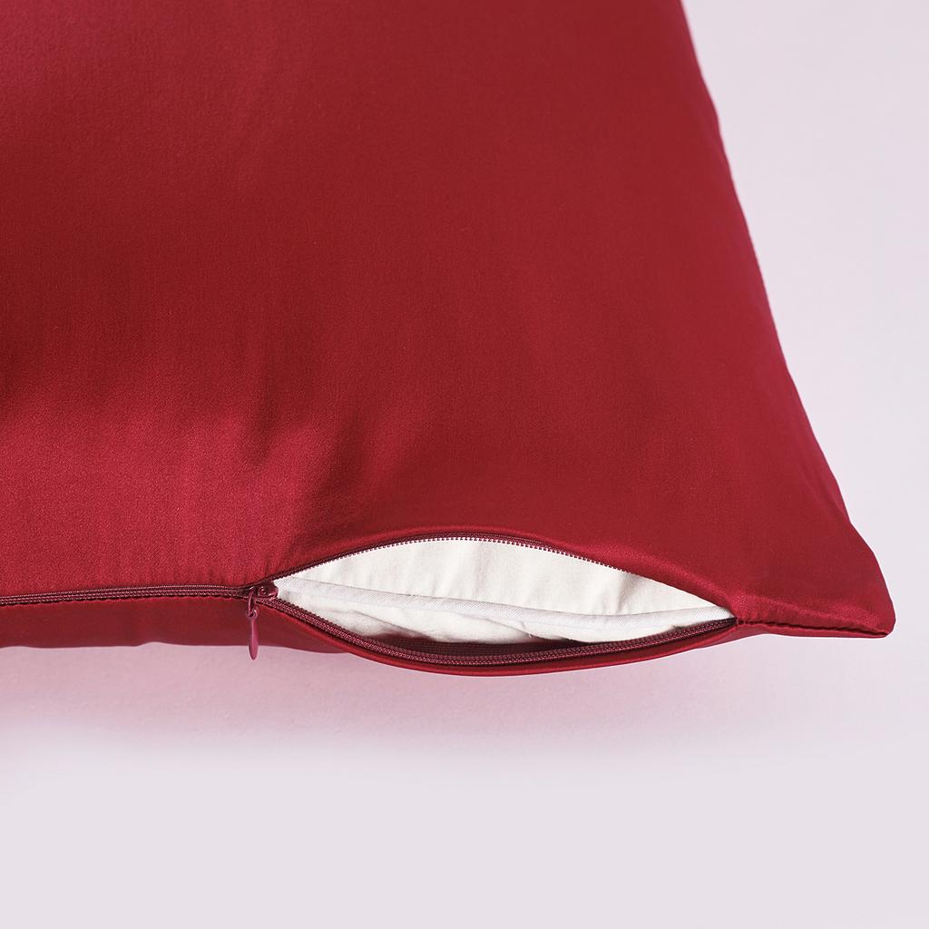 Silk Zipper Pillowcase 1pc 19mm 100% Nature Mulberry Comfortable Solid Color Silk Pillowcases For Healthy Multicolor Ls1705-01