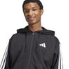 adidas Mens 3 Stripes Fleece Full Zip Hoodie