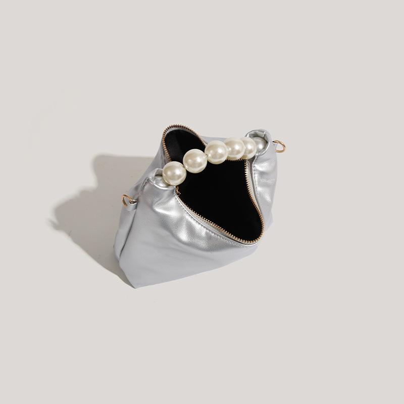 Pearl handbag women's new high-end messenger dumpling bag