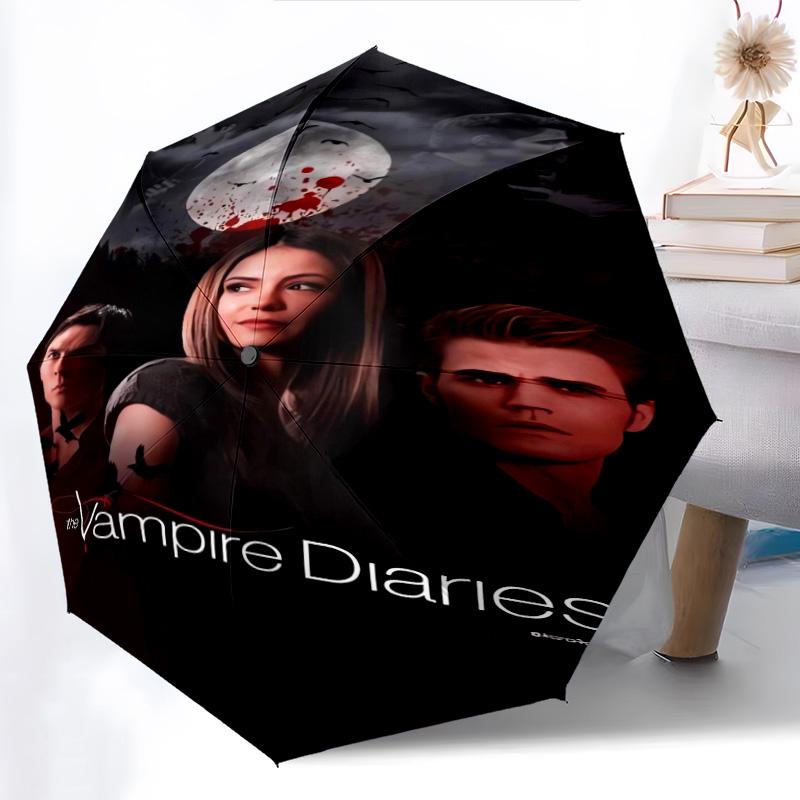 Moonlit Secrets Shadows Folding umbrella Suitable for all seasons Umbrella travel Three folds Umbrella