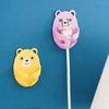 Socket Hanger Cartoon Bear Design Socket Holder Self-Adhesive No-Punch Wall Socket Holders Cable Management