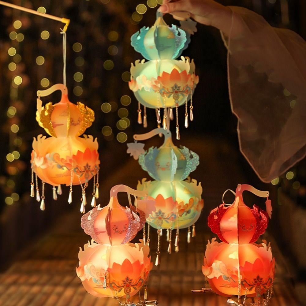 

Cartoon Spring Festival Luminous Lantern Children Handheld Lantern Home New Year Gift помаранчевий