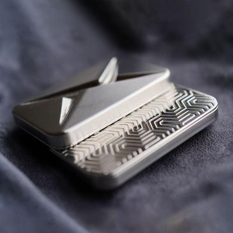 Infinite Position Magnetic Push Card Plate Fidget Mechanical Slider Metal EDC Sensory Relieve Stress Relief Toy Men Anti Anxiety