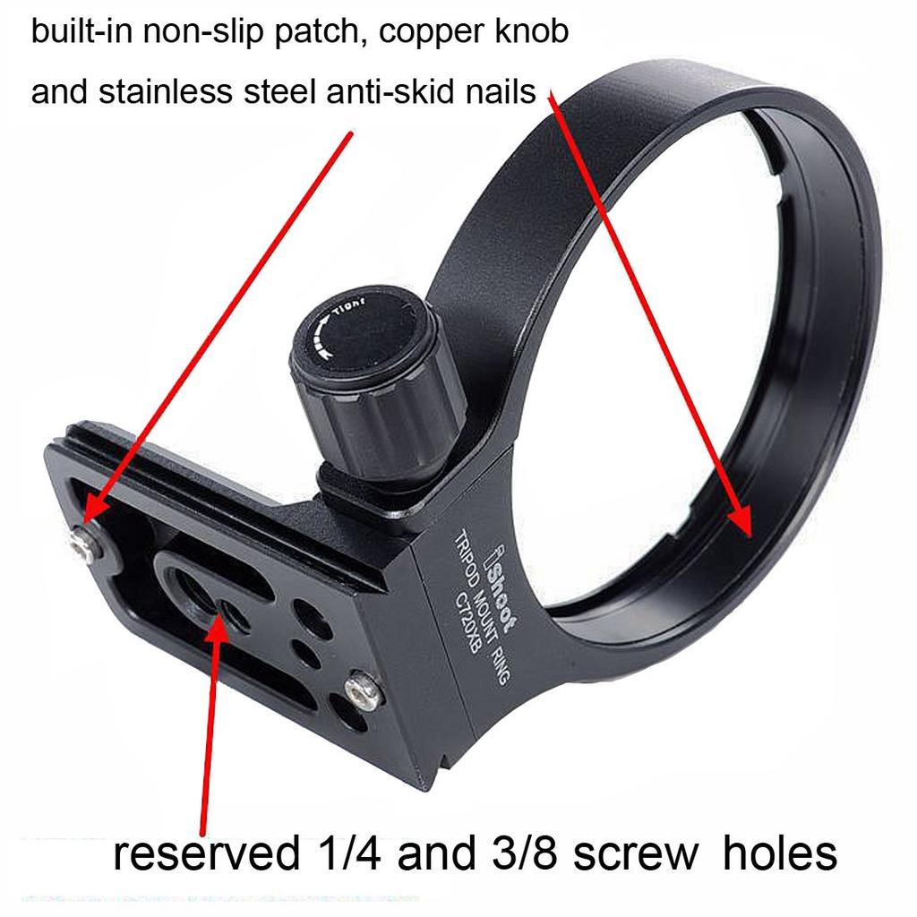 iShoot 78mm Tripod Mount Specially Designed for Canon EF III USM IS and 300mm IS USM with Quick Release Plate Ring, 70-200mm f/2.8L / IS/IS II/IS