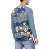 Men's Fashion Printed Raglan Long Sleeve Sports Top