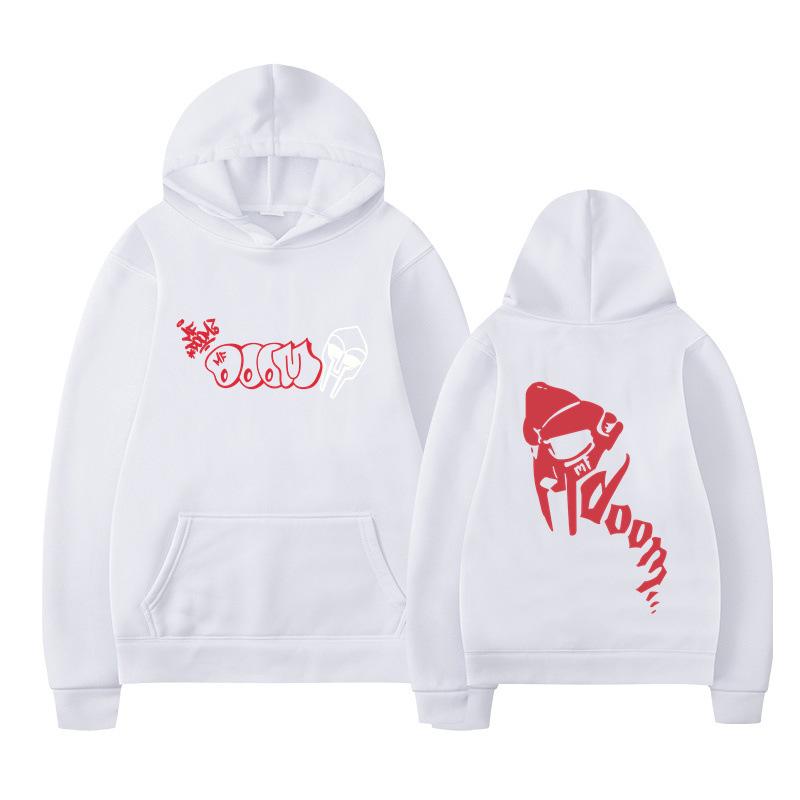 DOOM Rapper Mf Doom Madvillain Metal Face Graphic Print Hoodie