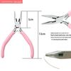 "Handmade Pink Needle-Nose Pliers: Multi-Function Jewelry Tool for Beading and Winding"