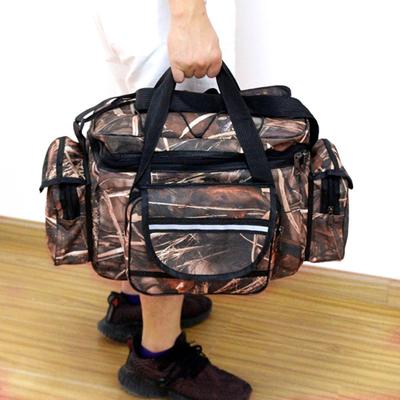 Fishing Gear Storage Bag Lightweight Waterproof Large Capacity Fishing Tackle Shoulder Bag Rod Reel Equipment Accessories Organizer Pouch