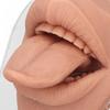 Modelo de lengua humana, silicona suave, soporte acrílico realista, modelo de boca para exhibición de joyería