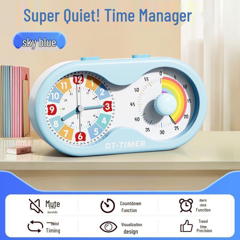 Student Visual Timer: Silent Alarm Clock & Homework Time Manager for Self-Discipline