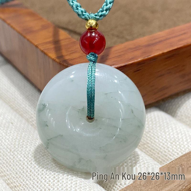 Tianshan Green Jade Buddha Pendant - Xinjiang Natural Jade, New Chinese Style Necklace for Women.