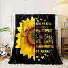 Sunflower Butterfly Sister Quote Blanket Bedroom Blanket for Livingroom Couch Lunch Break Soft Throw for Friend's Festival Gift