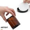 8oz Amber Glass Jars with Black Lids - For Candle Making, Food Storage, Canning, Spices, Liquids